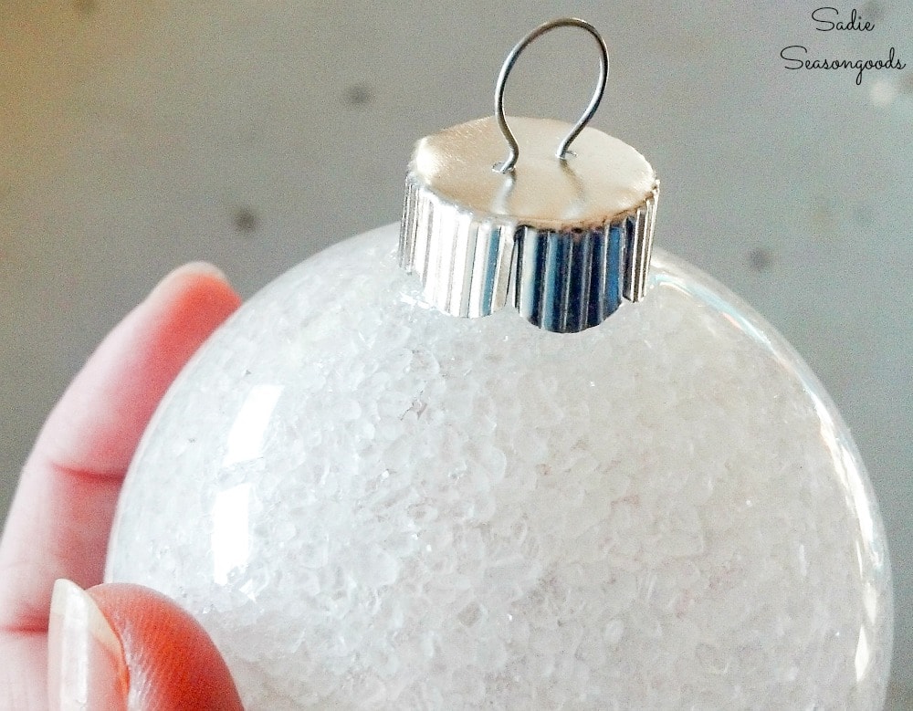 Clear ornament balls as snowball ornaments Clear ornament balls as snowball ornaments
