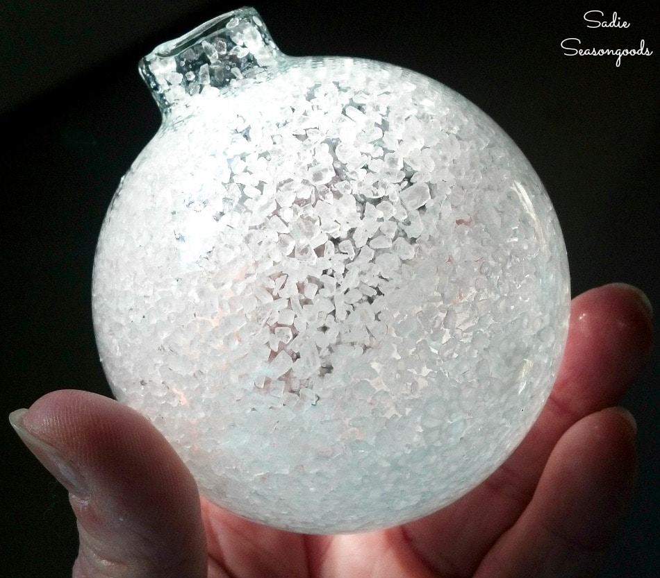 Clear ornament crafts with salt