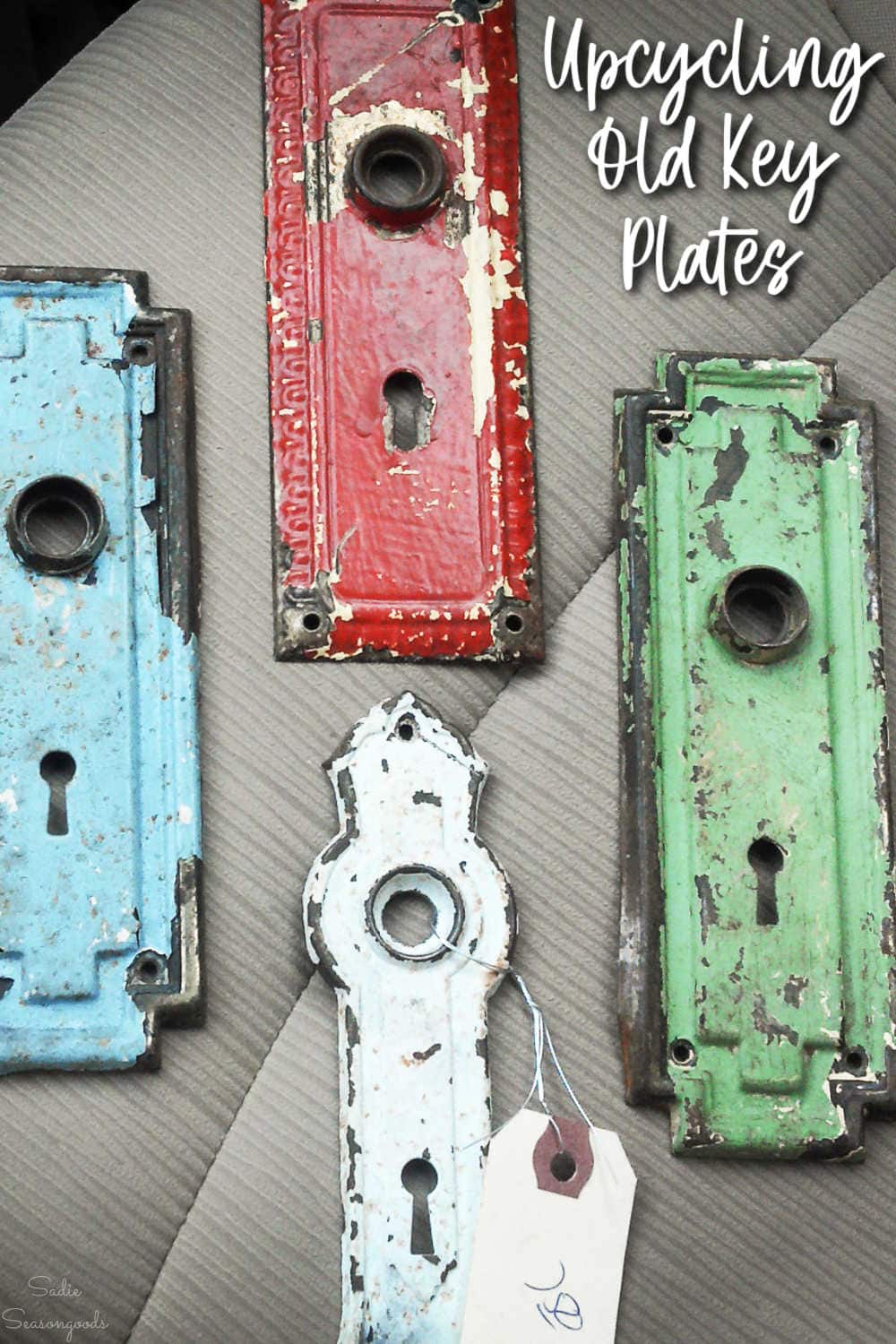 crafting with vintage key plates