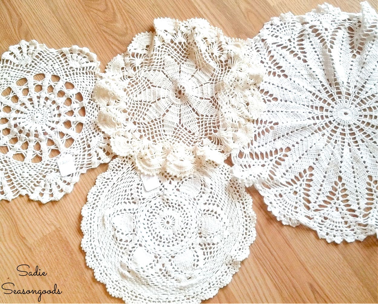 vintage doilies for grandmillennial decor