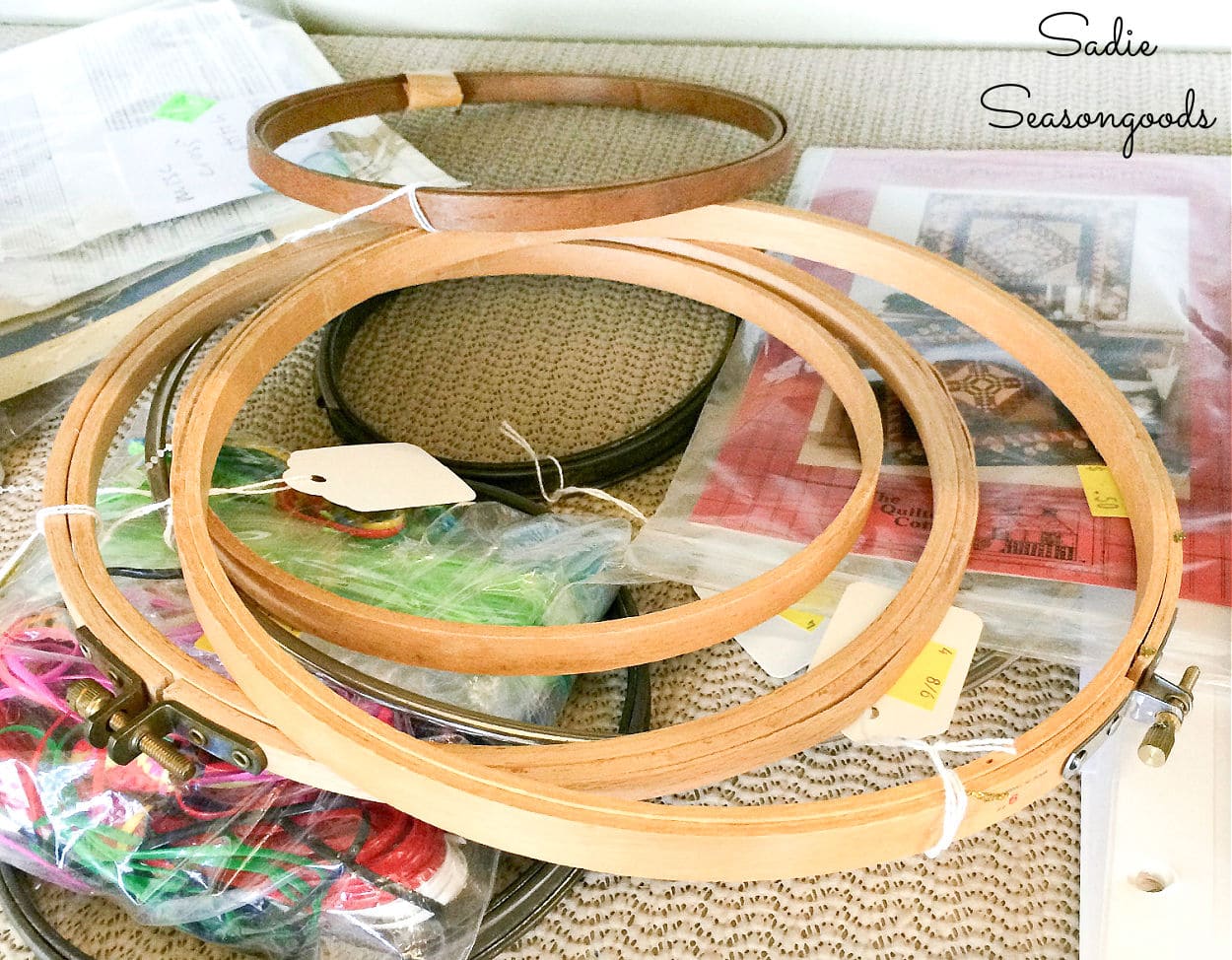 Grandmillennial Decor with Embroidery Hoop Wall Art