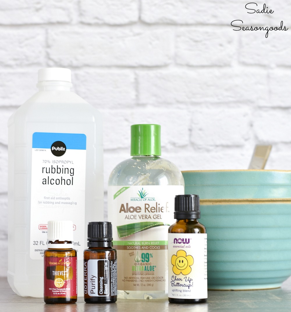 DIY hand sanitizer or Thieves Hand Sanitizer with aloe vera