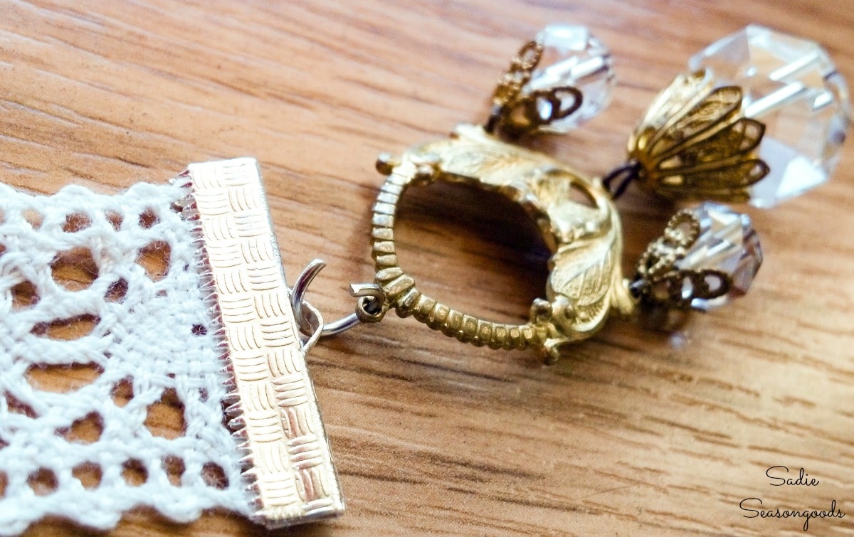 Repurposing old jewelry as DIY bookmarks