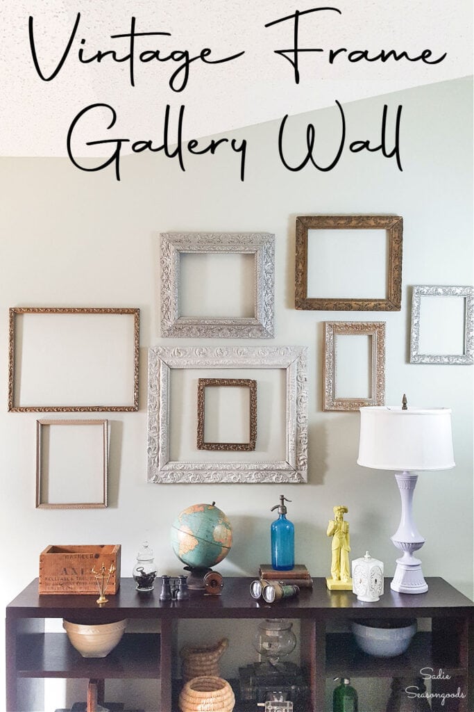 How to Make a Vintage Gallery Wall with Empty Picture Frames