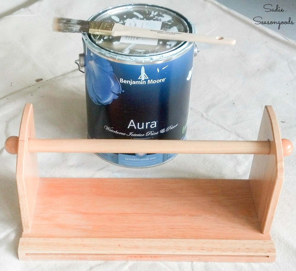 Painting a hanging paper towel holder