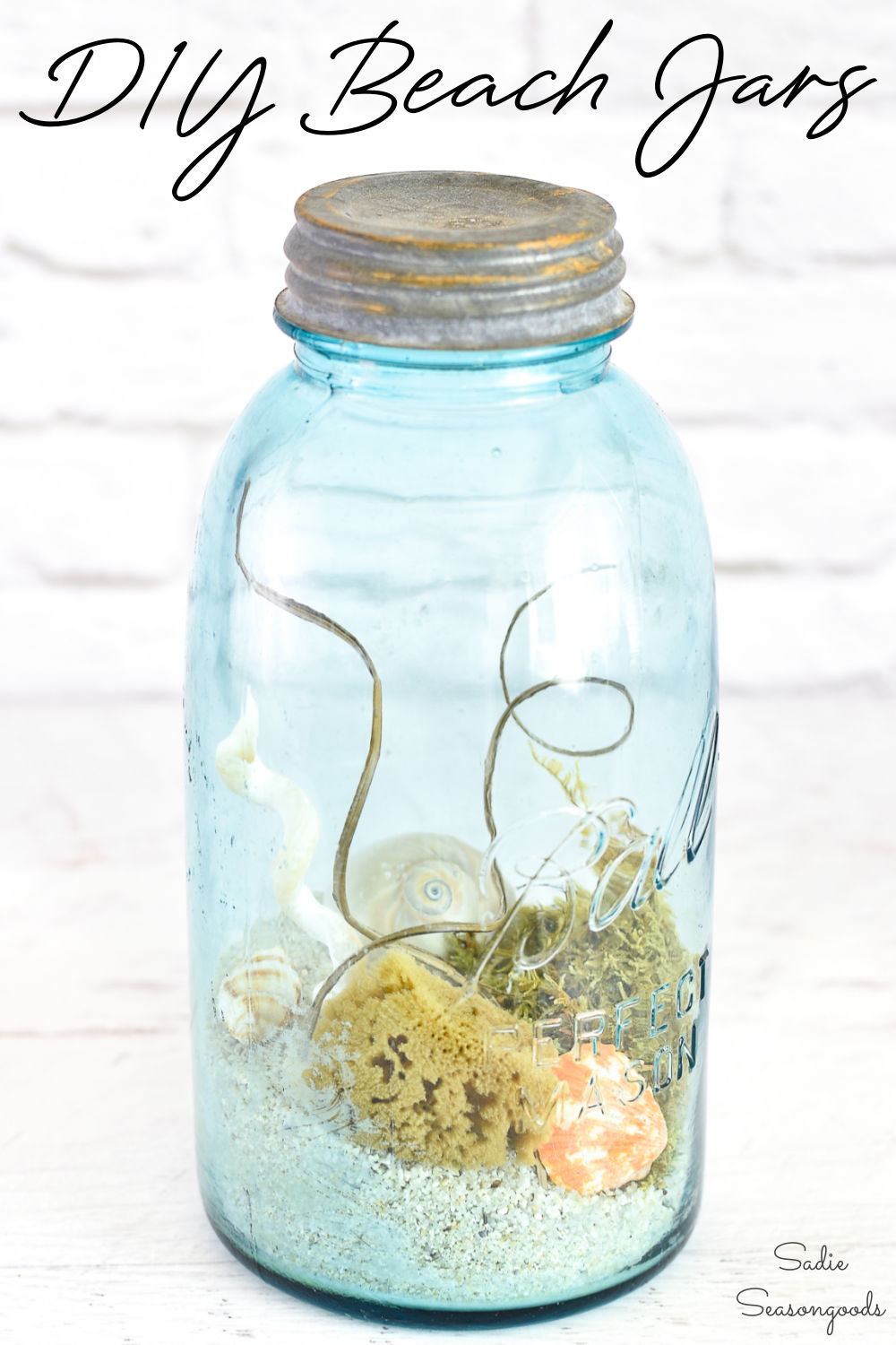 beach memory jar