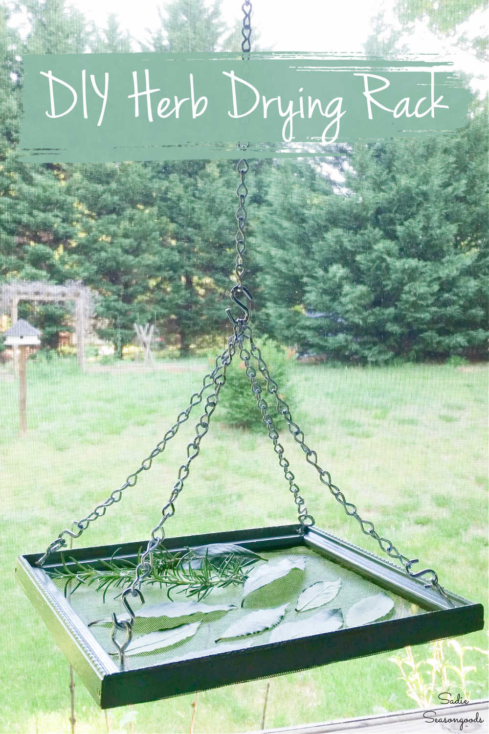 Beautiful DIY Herb Drying Rack For Drying Herbs