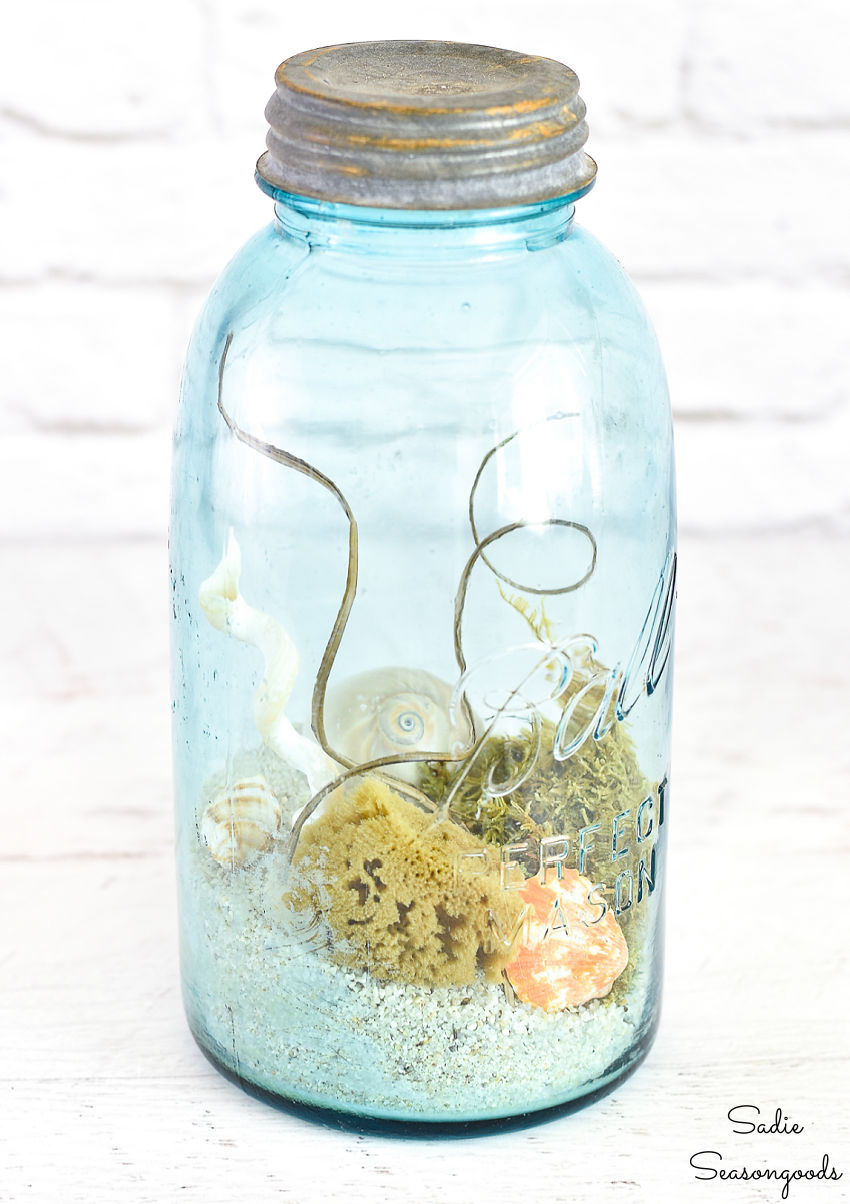 glass jars for seashells