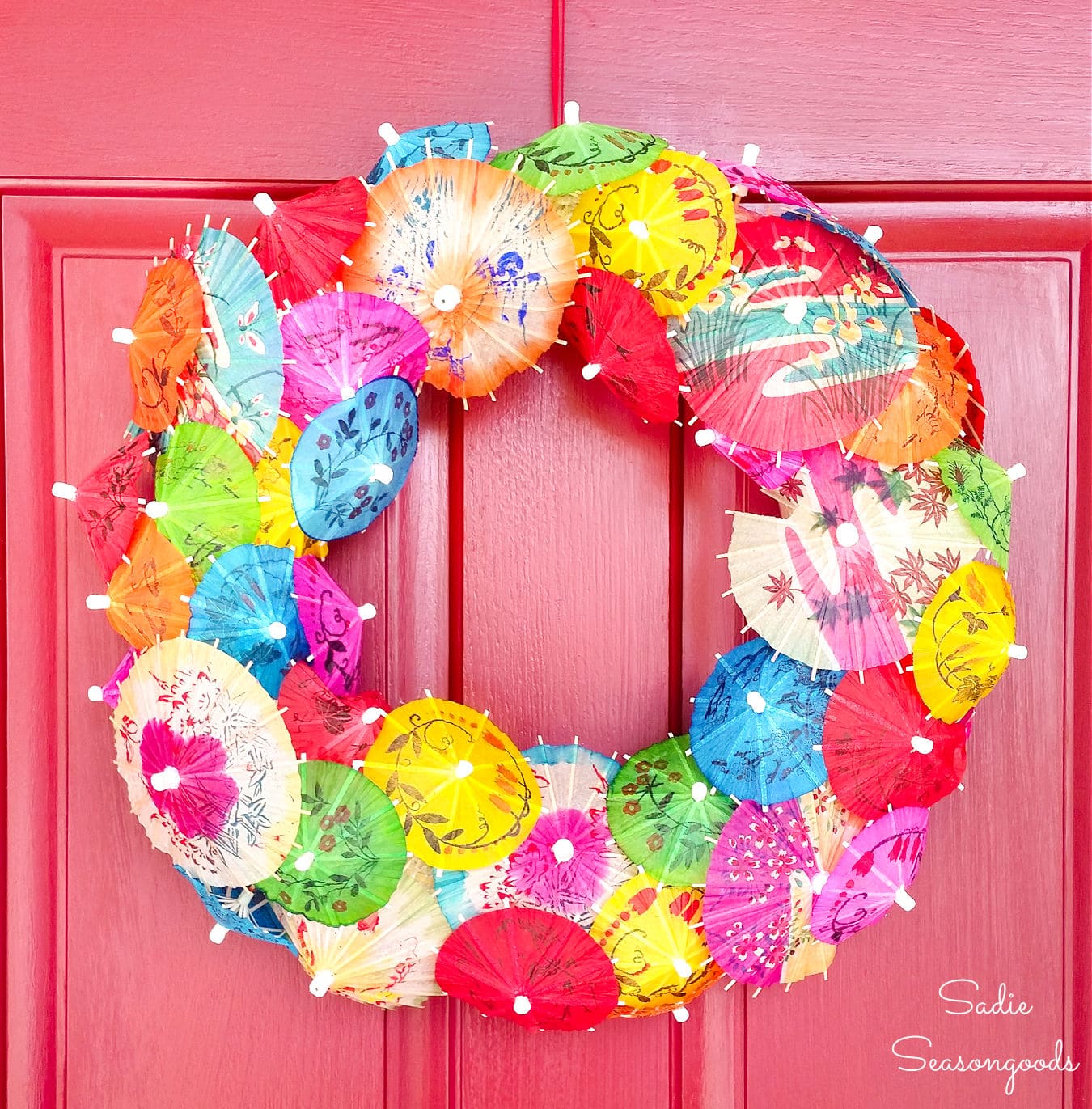 Umbrella Wreath for Cinco de Mayo Decor