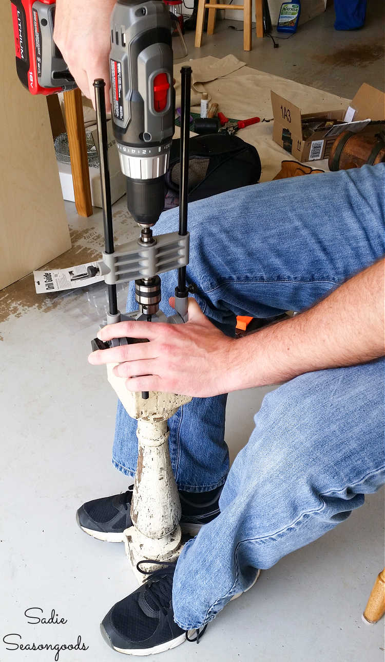 using an auger drill bit