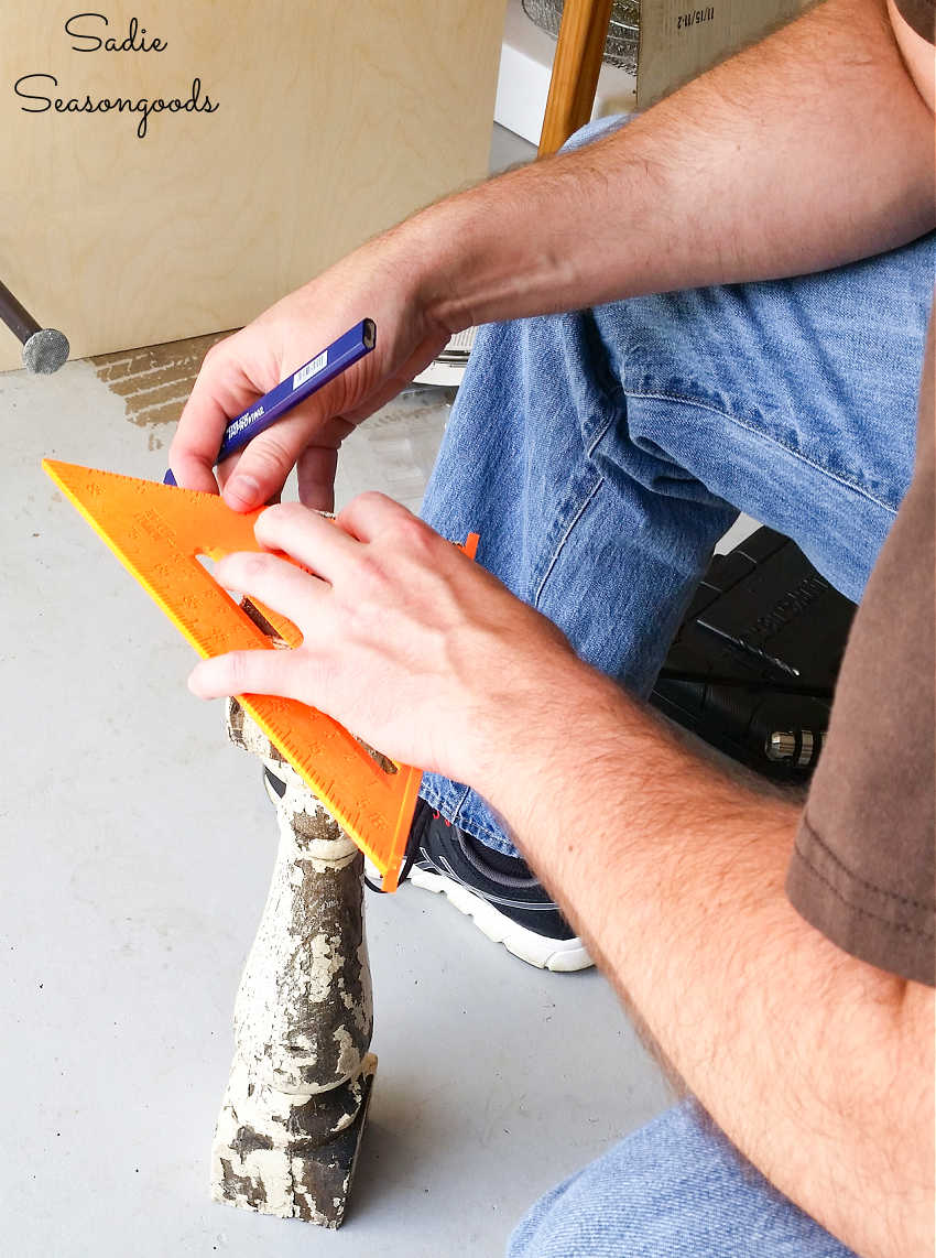 measuring a center point using a speed square