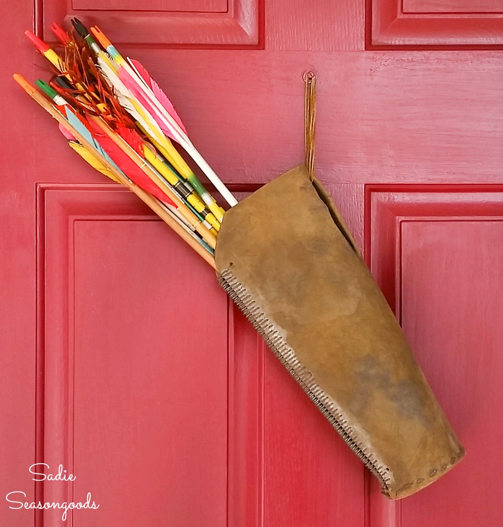 Harvest decoration ideas with a leather arrow quiver