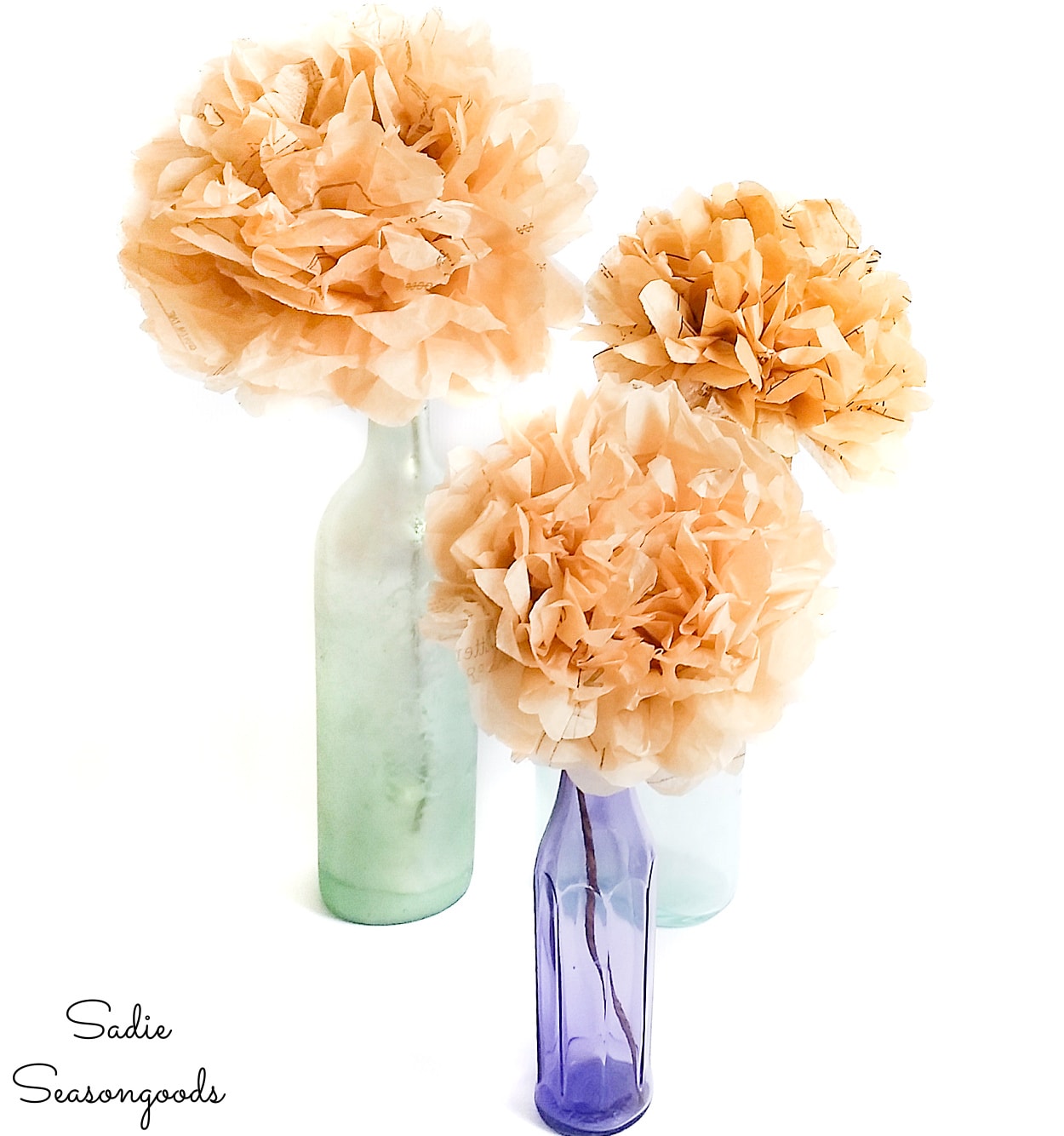 DIY tissue paper flowers