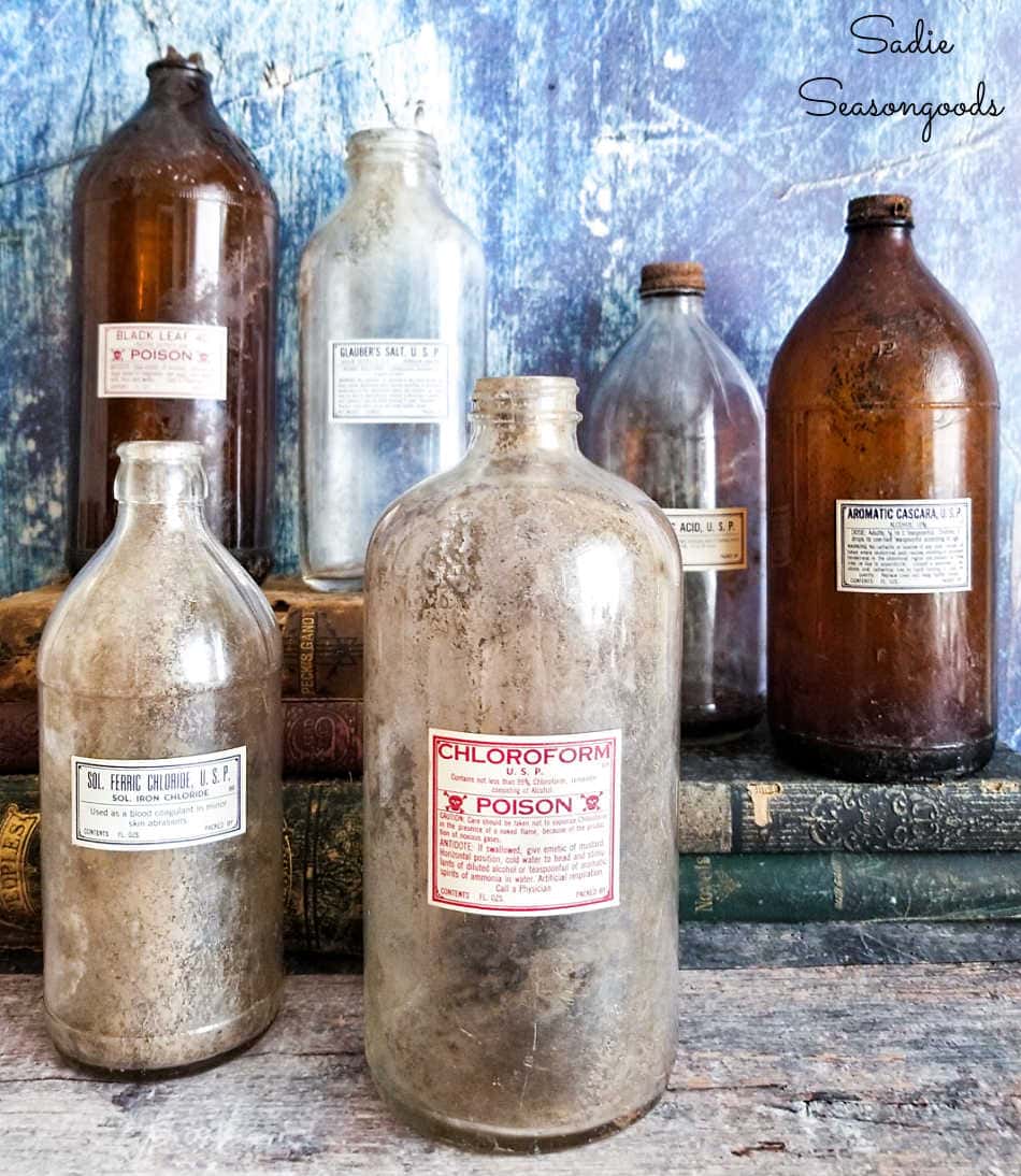 antique poison bottles