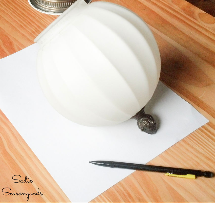 repurposed project with a glass light globe
