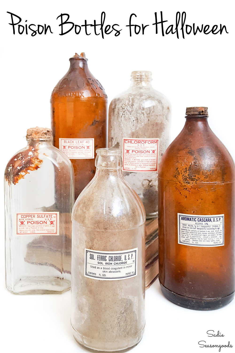 vintage poison bottles