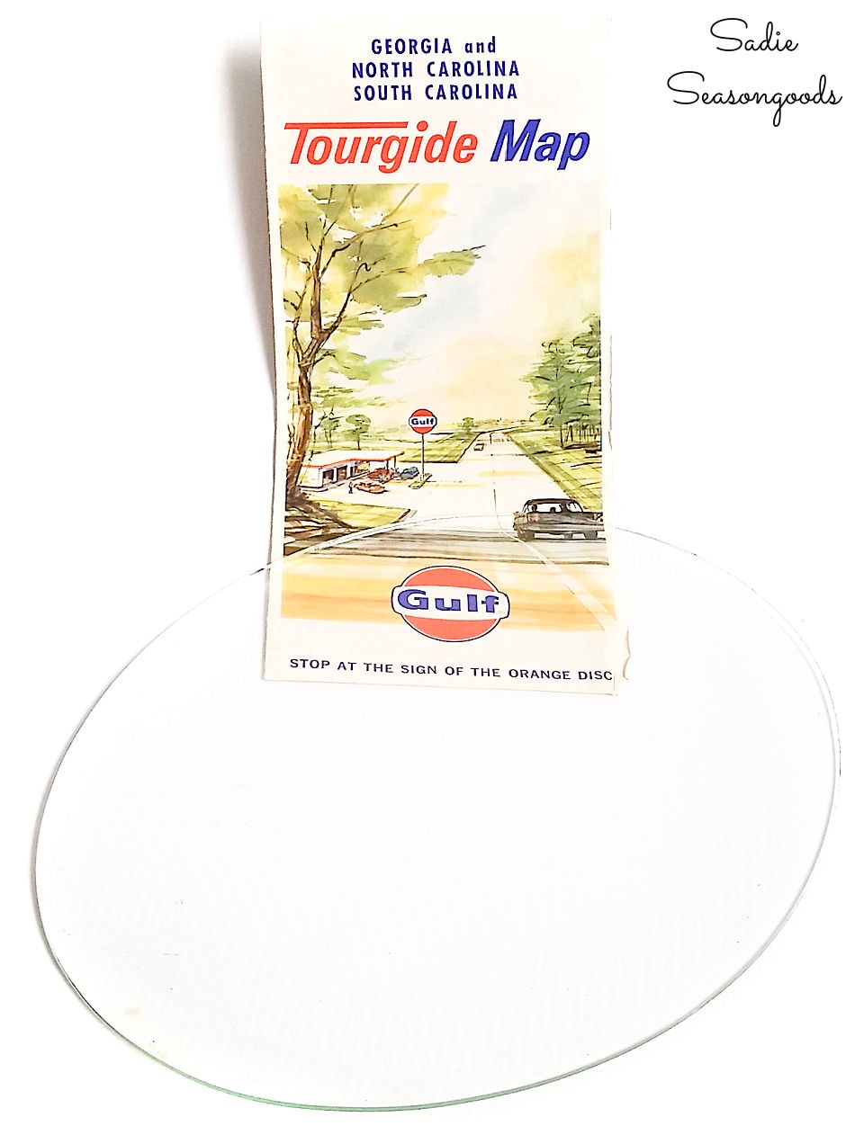 vintage road map for framing