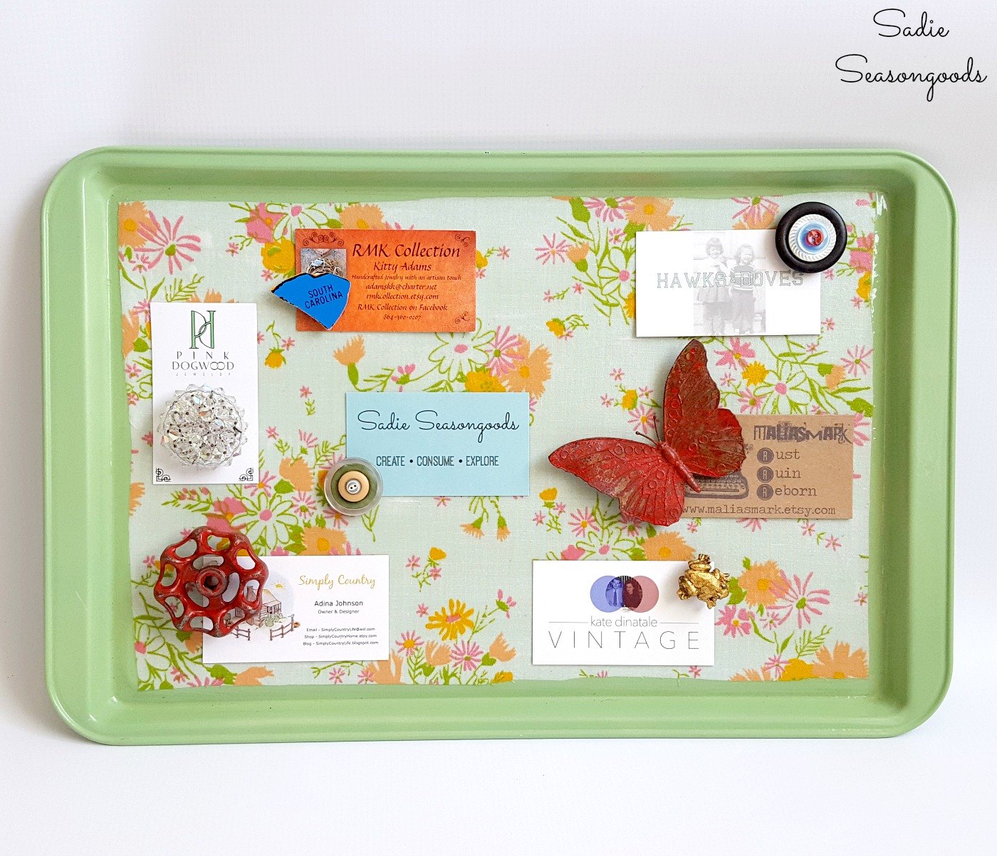 Kitchen Memo Board and Magnetic Memo Board with a Cookie Sheet