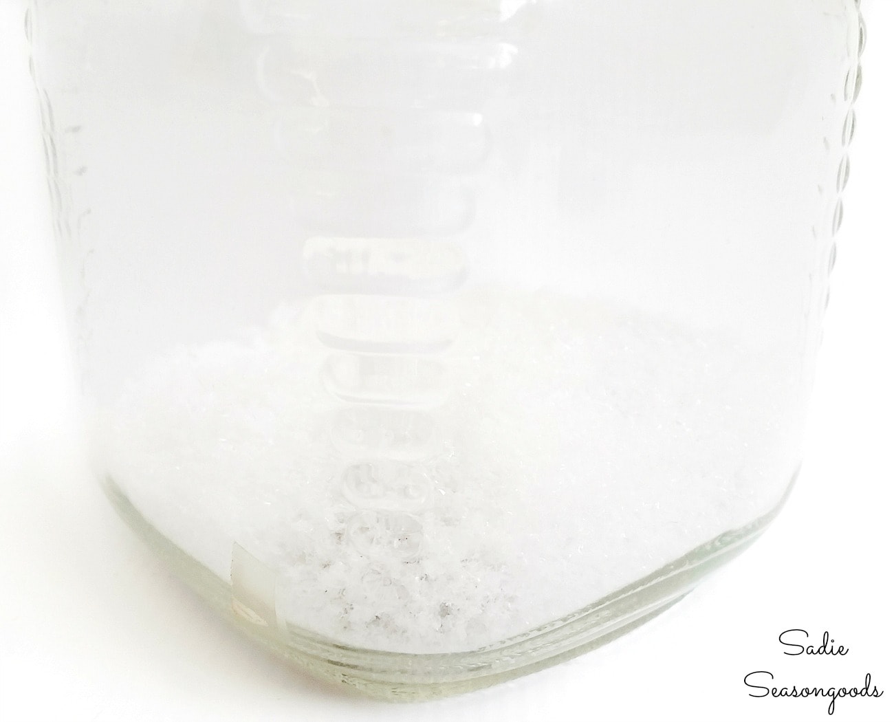 Artificial snow in a vintage Christmas snow globe