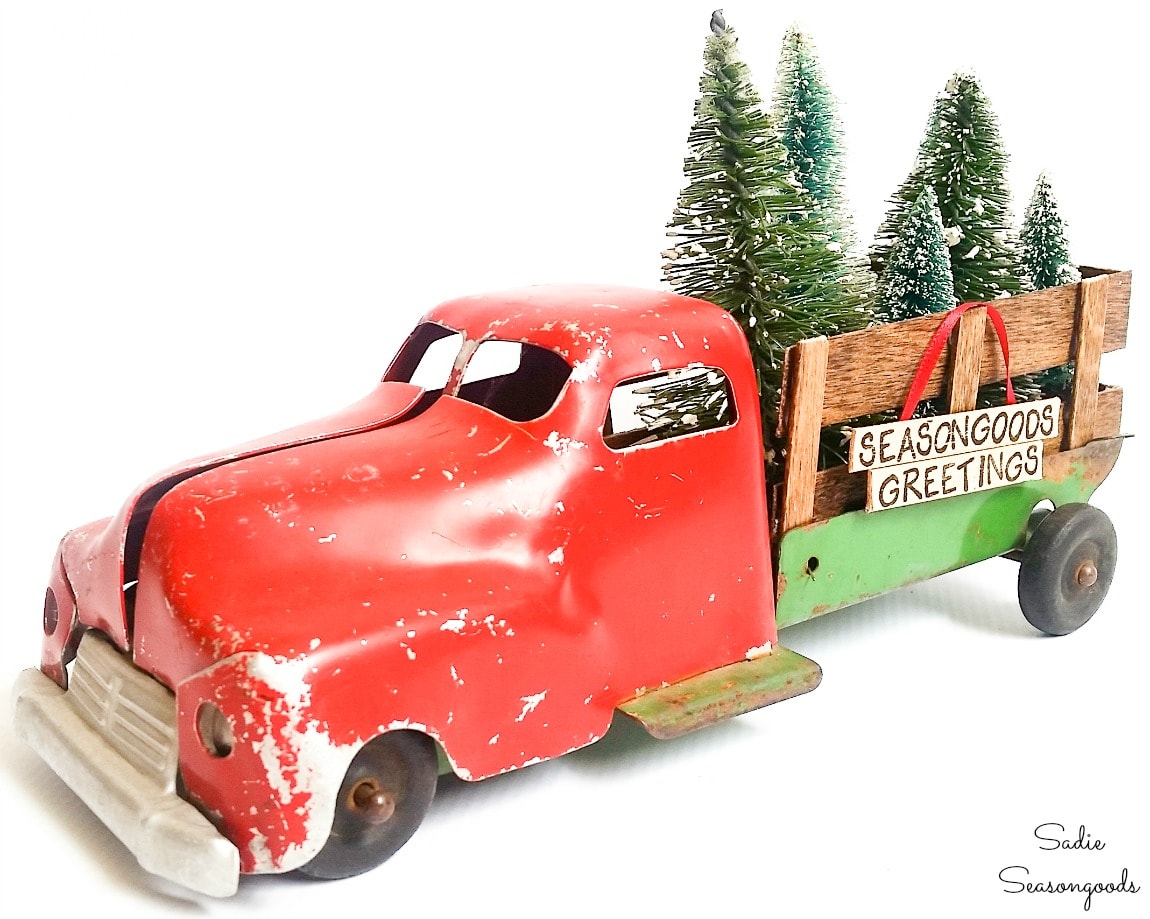 Christmas truck decor