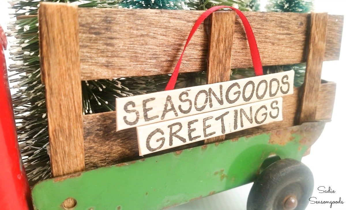 Sign for Christmas truck decor