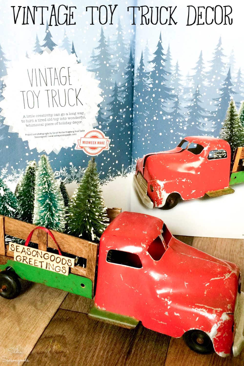 red christmas truck