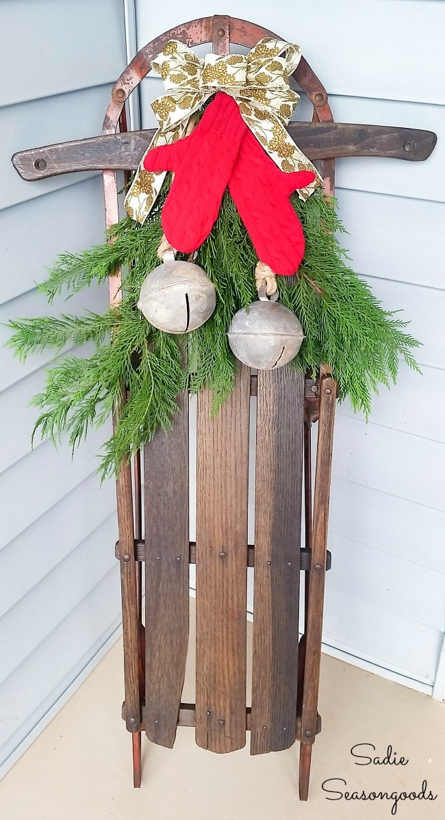 Wooden sled decor