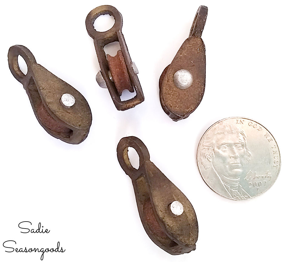 small pulleys for steampunk jewelry