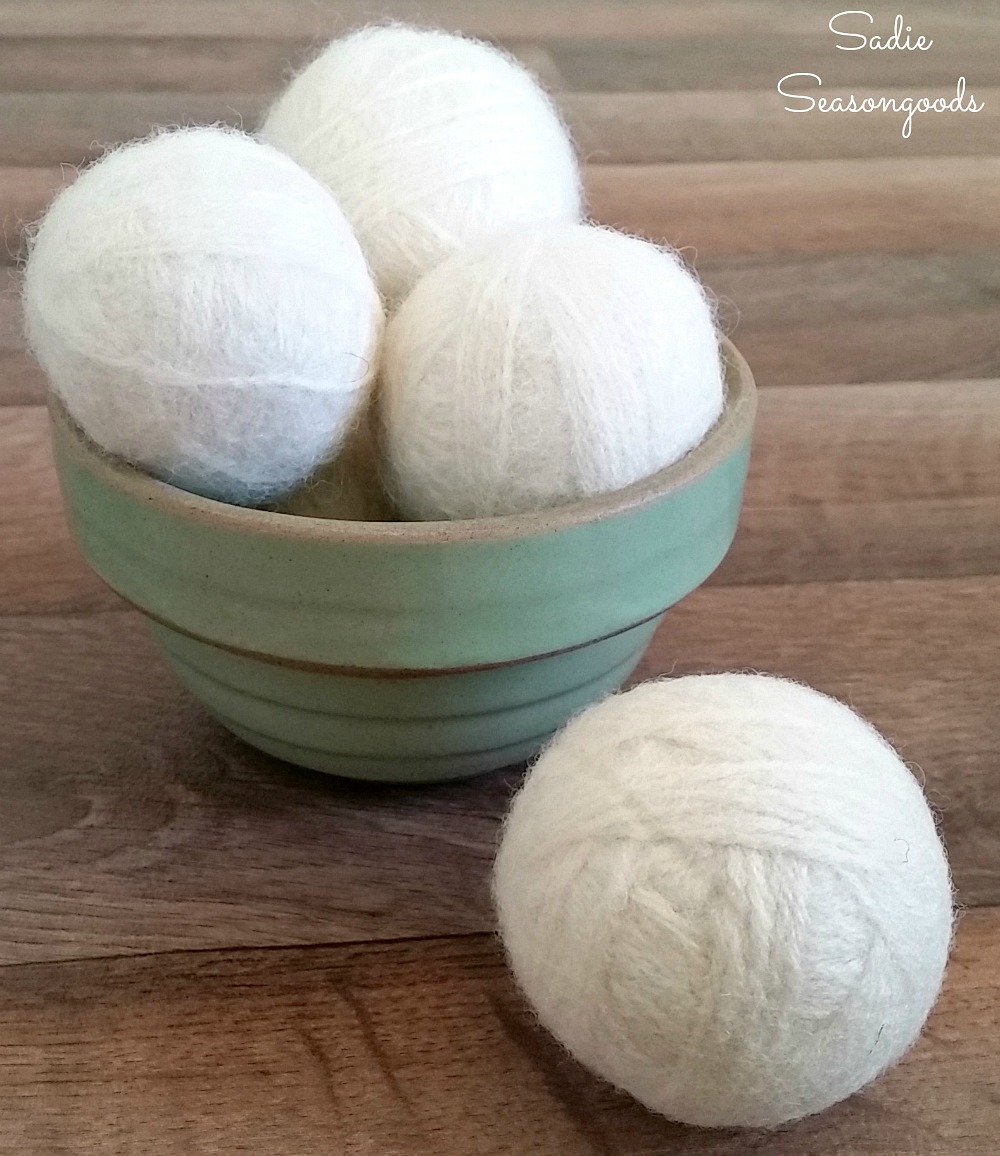 Dryer Balls or tumble dryer balls are a natural fabric softener for sustainable homes and building a Green Life by Sadie Seasongoods