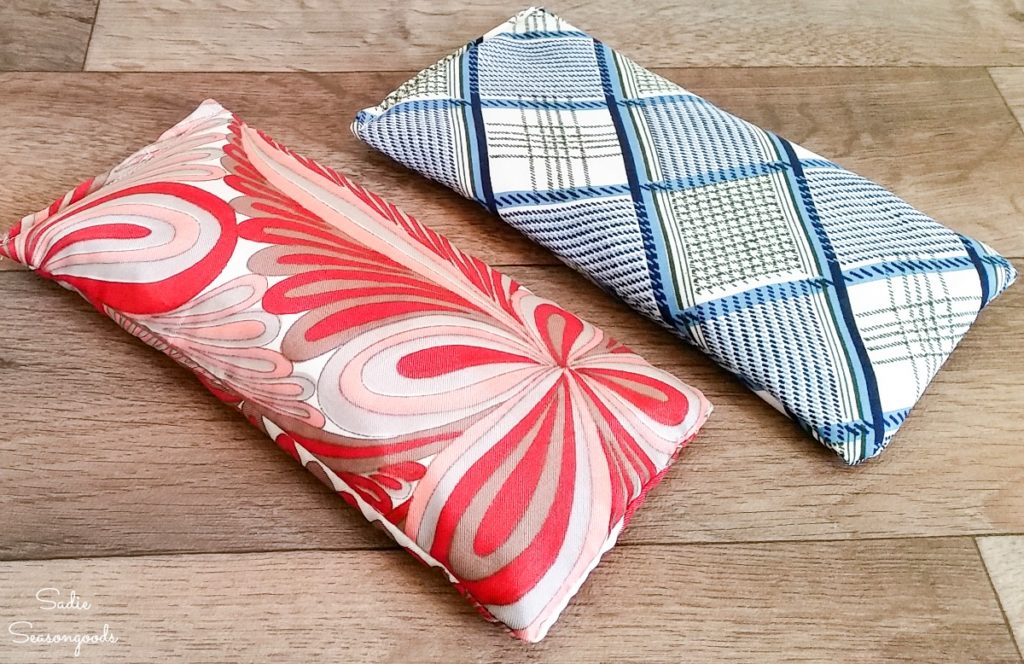 Lavender Eye Pillow and Self Care Product from a Vintage Scarf