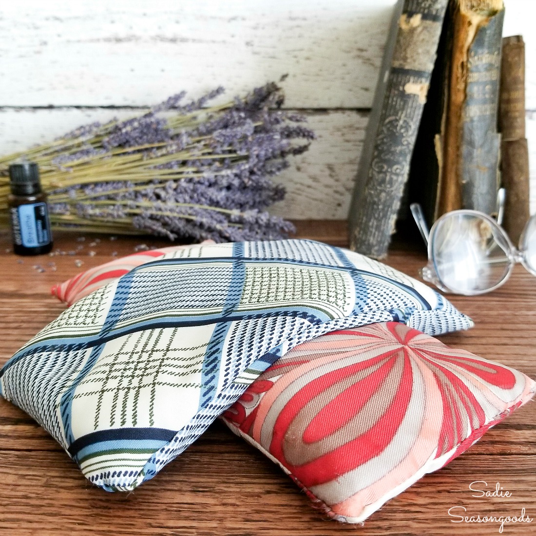 Upcycling a Vintage Scarf as a Lavender Eye Pillow for Self Care