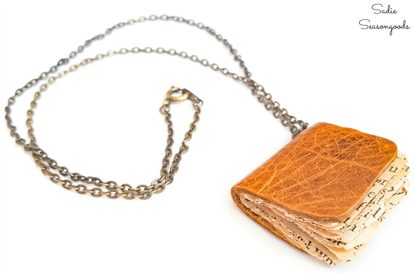 Book necklace as a gift for a reader