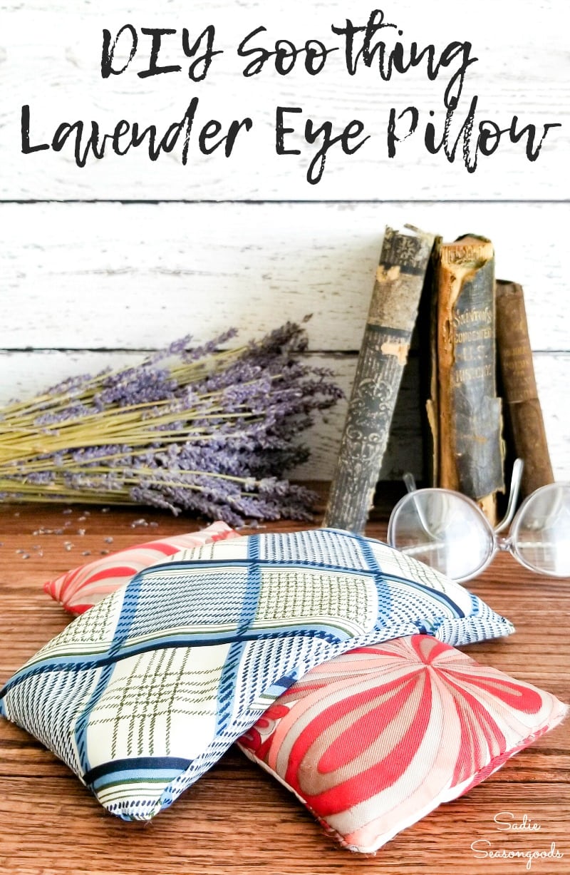 Lavender eye pillow for stress management at home