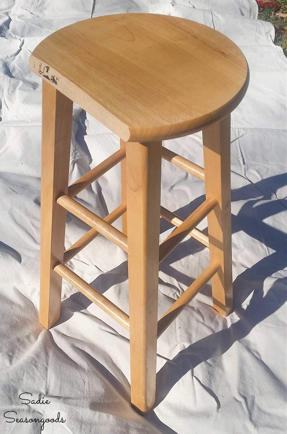 natural wood counter stool