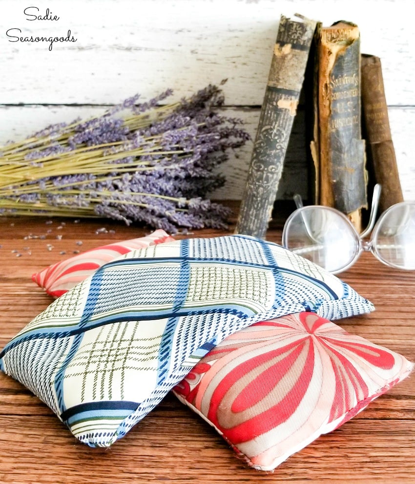 Self care with a lavender eye pillow