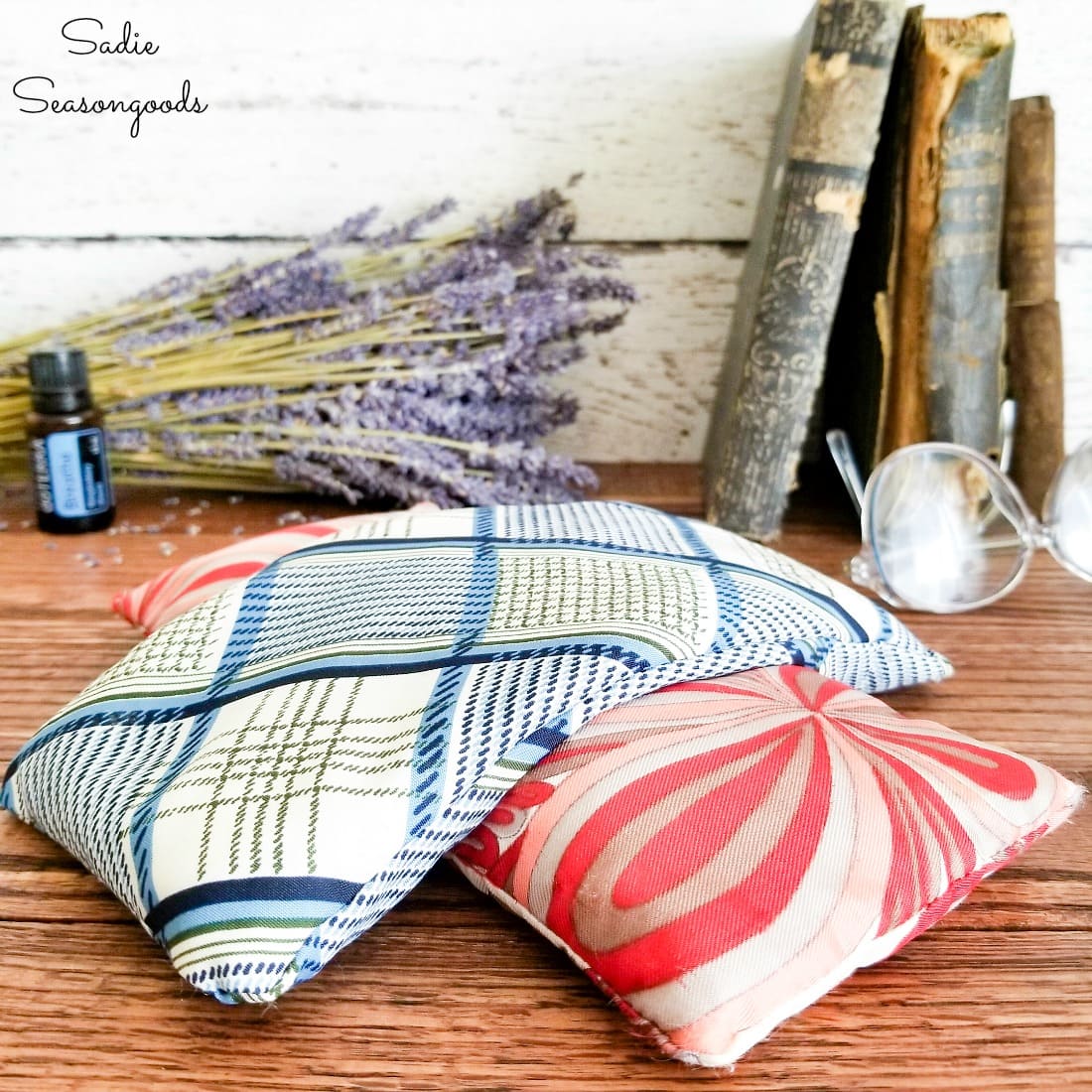 Upcycling a Vintage Scarf as a Lavender Eye Pillow