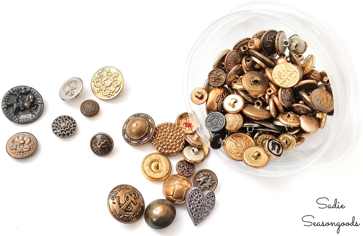 vintage metal buttons