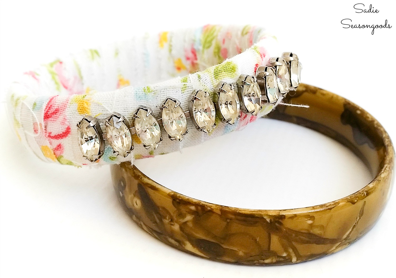 Boho bracelets with plastic bangles
