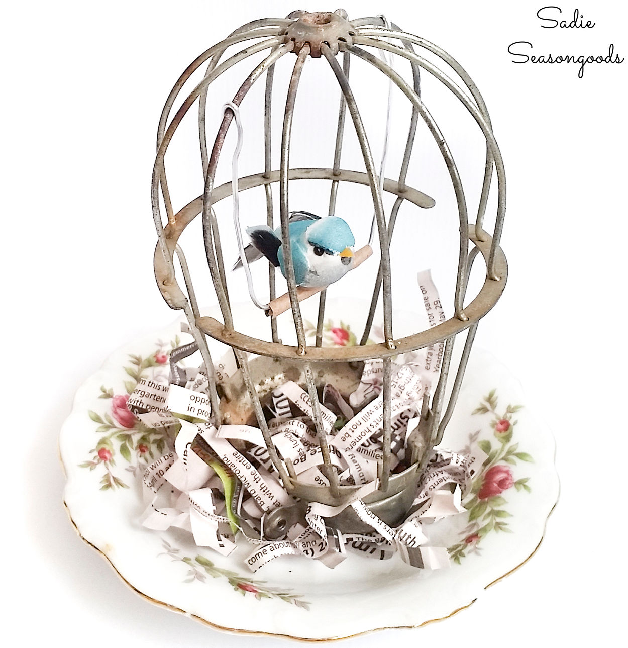 bird cage decor with cage light covers