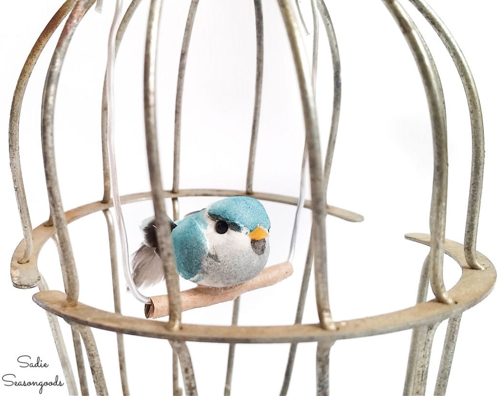 Bird Cage Decor from Cage Light Covers for Spring Decorating