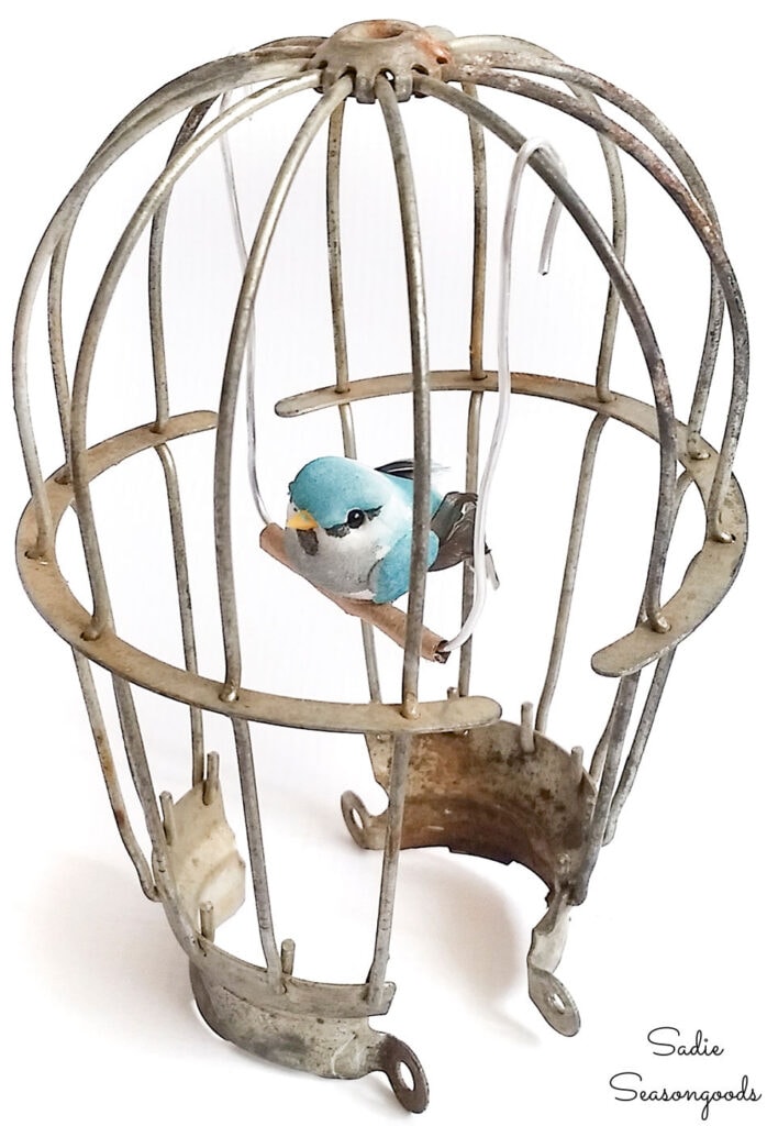 Bird Cage Decor from Cage Light Covers for Spring Decorating