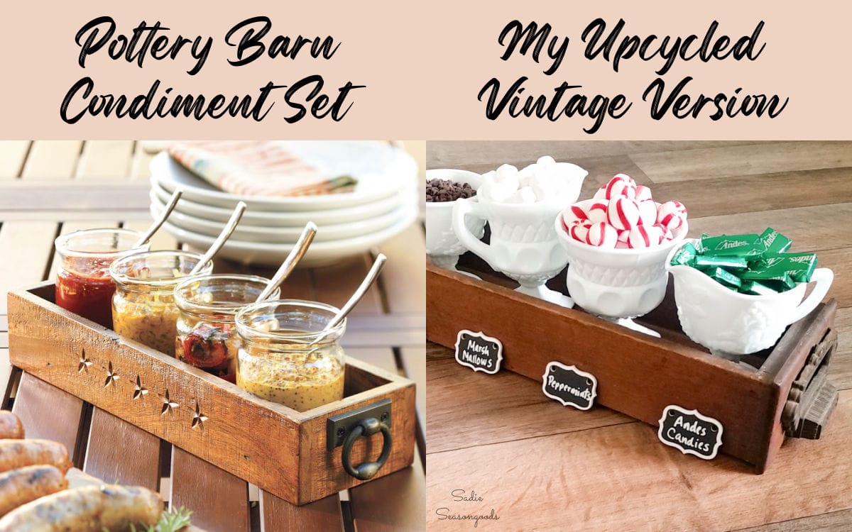 pottery barn hack for a condiment set