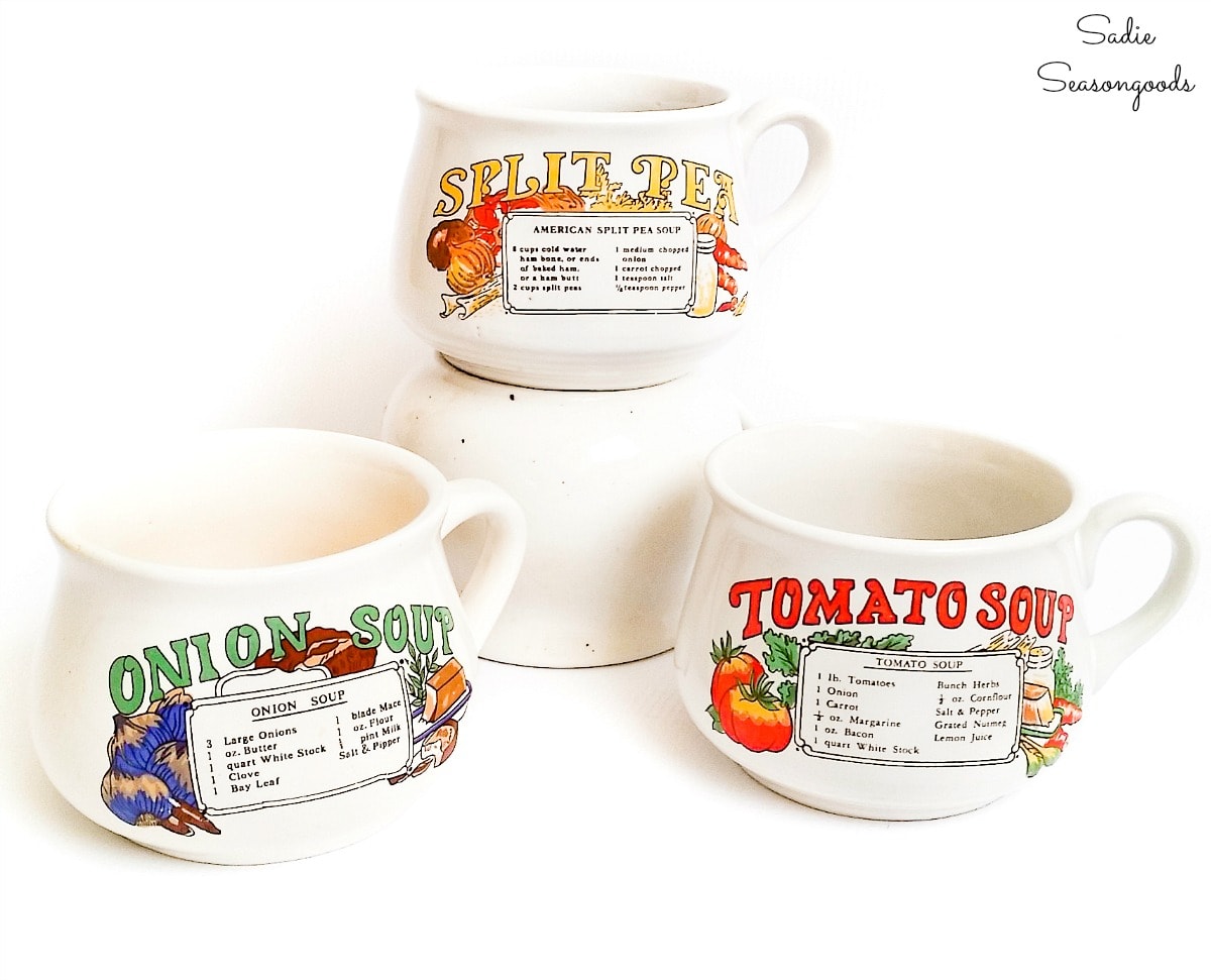 DIY teacher gift idea with a vintage soup mug