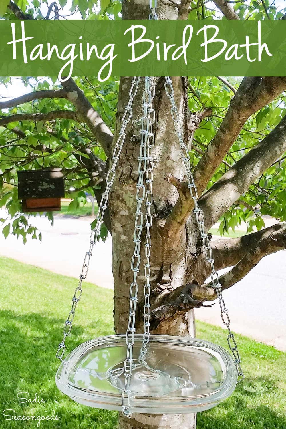 hanging bird bath