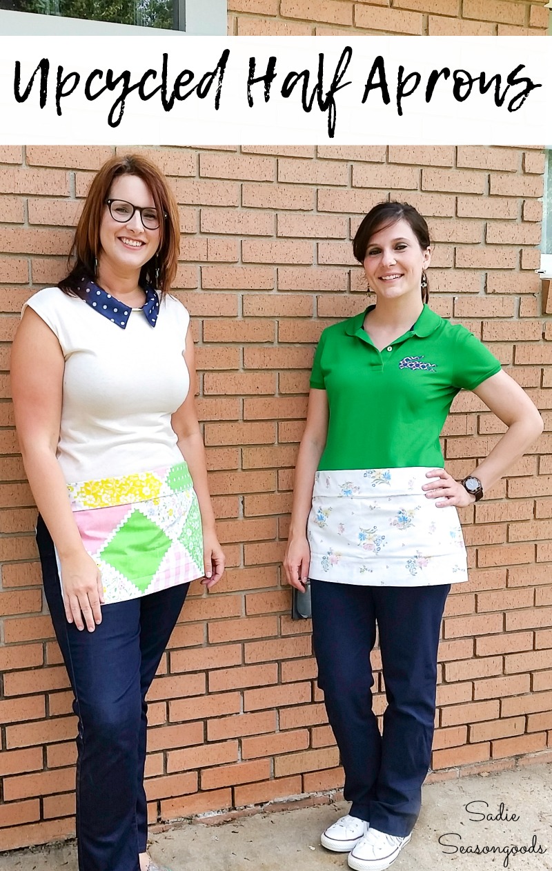 How to make a waist apron from a vintage pillowcase