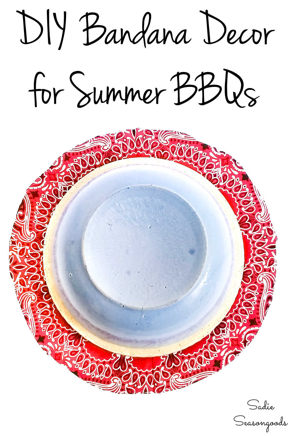 Reusable Bowl Covers from Bandanas for Summer BBQs