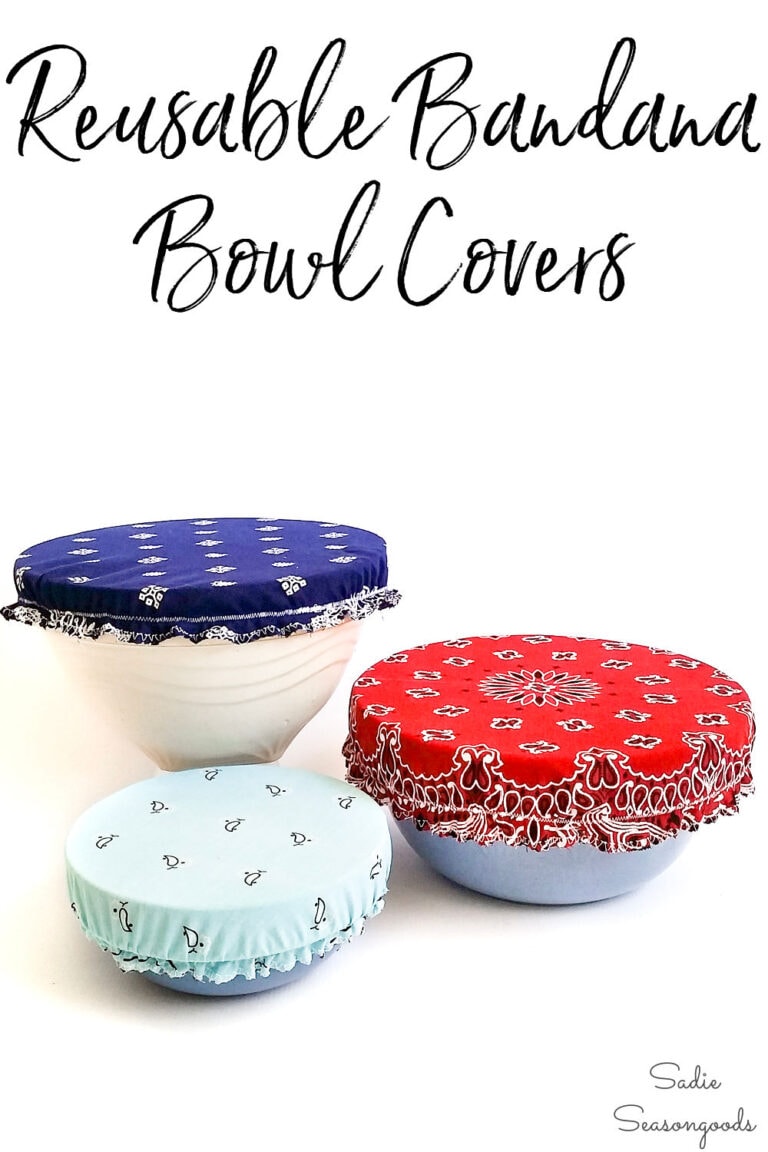 Reusable Bowl Covers from Bandanas for Summer BBQs