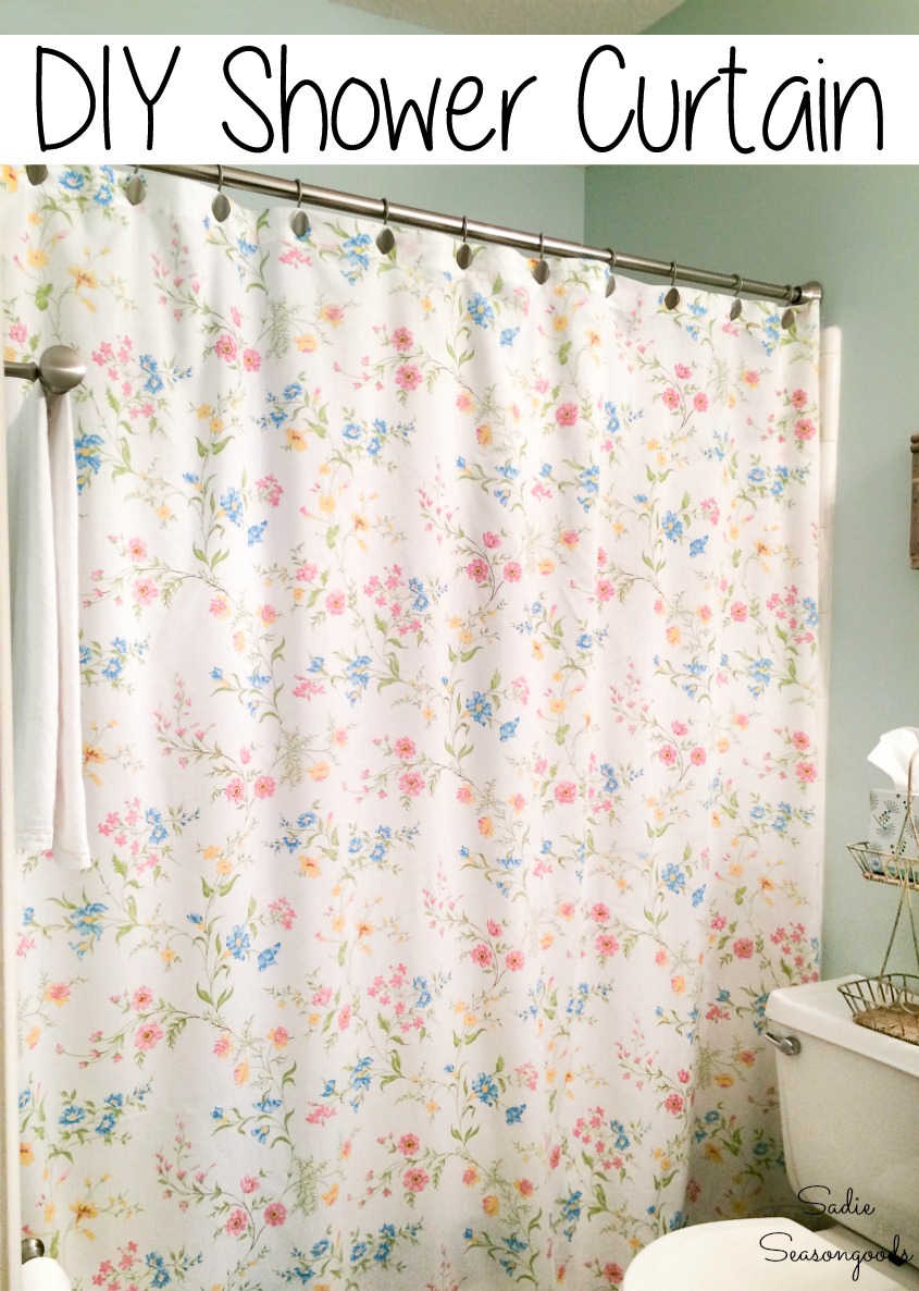 How to make a shower curtain for a cottage style bathroom