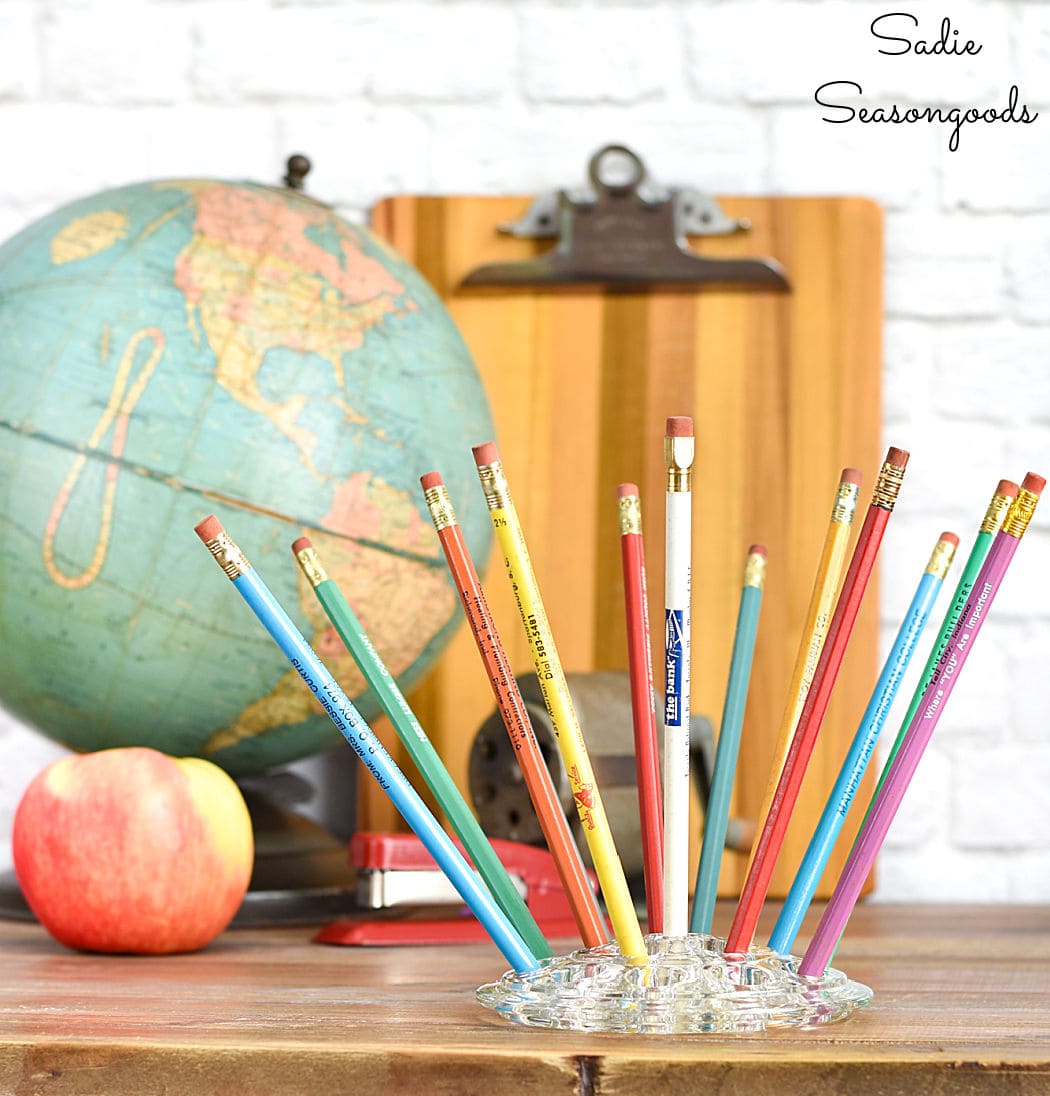 decorating with vintage school supplies