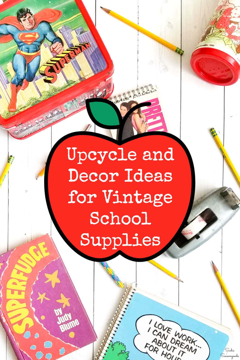 repurposed projects with old school supplies